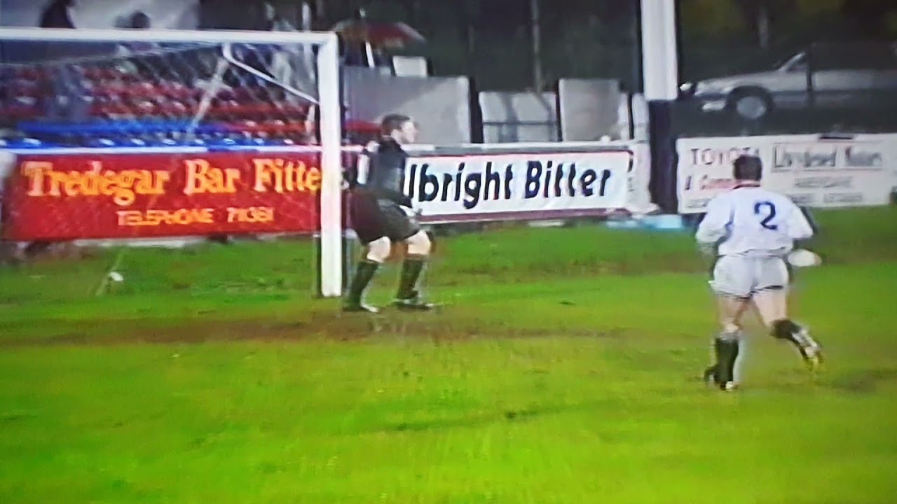 Merthyr Tydfil 0-2 Swansea City. Welsh cup, Pen y Darren Park. Andy Watson,Shaun Chapple goals 91/92