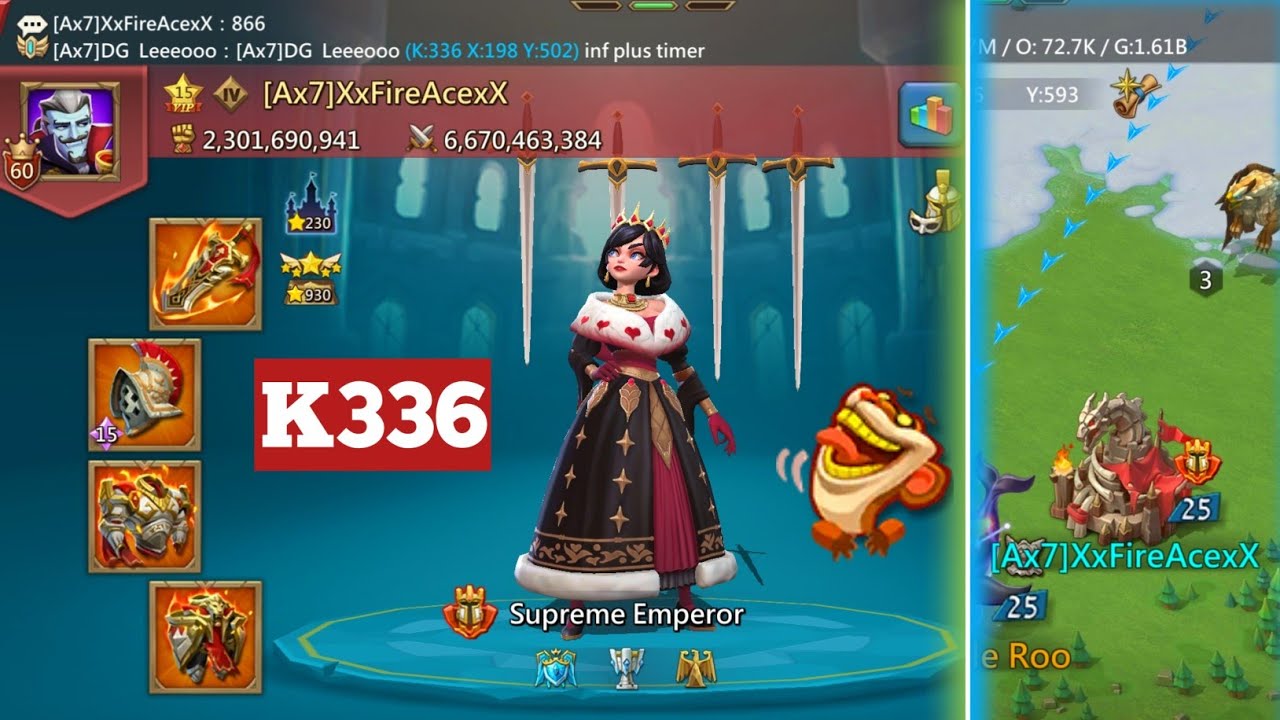 Supreme Emperor Invades K336! 74M Troops Target on Fire! LordsMobile