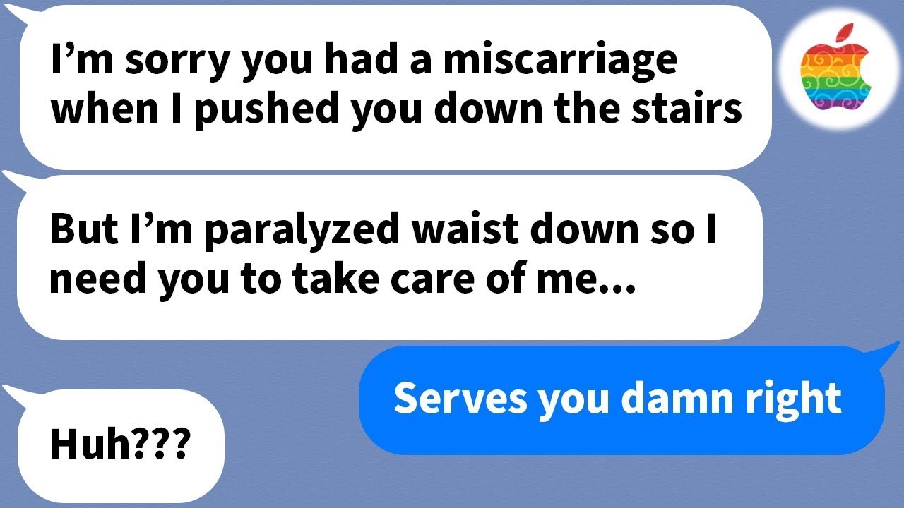 【Apple】 I had a miscarriage when my husband pushed my down the stairs. 2 years later...