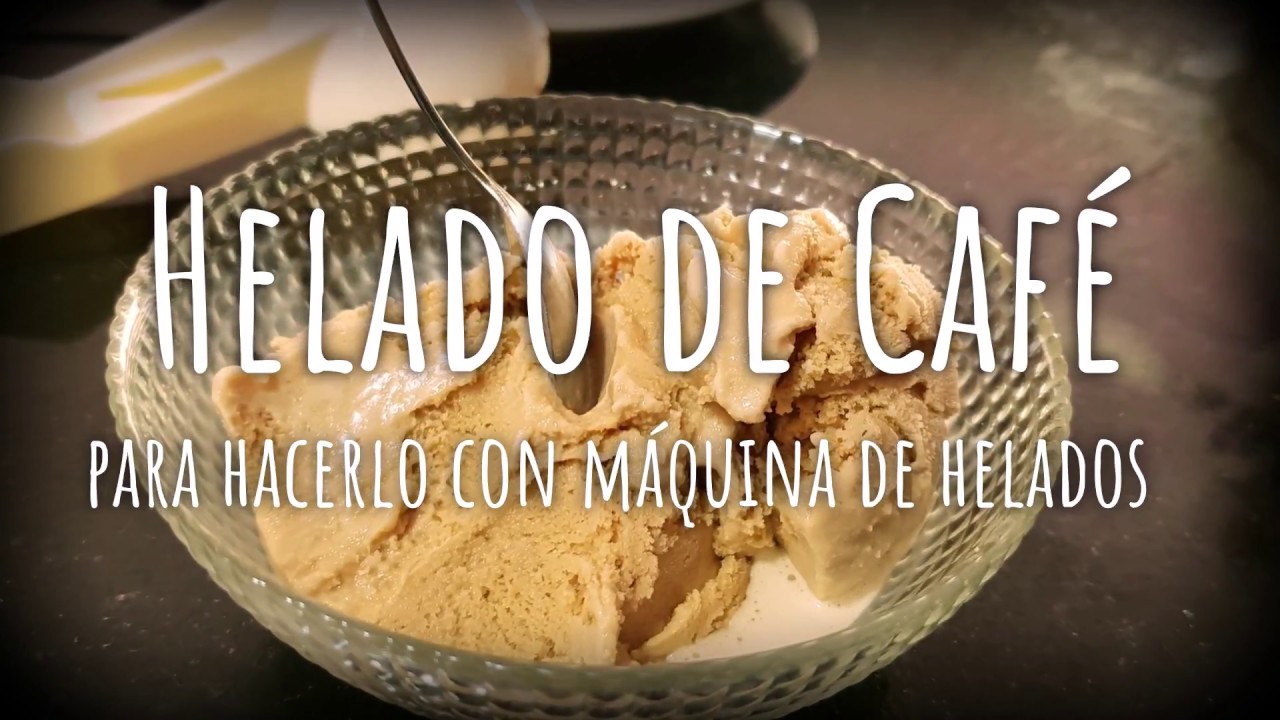 Helado de Café con máquina heladora