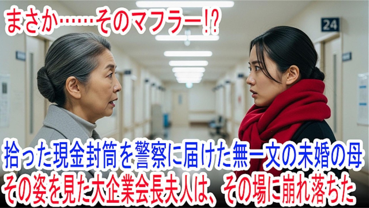 拾った現金封筒を警察に届けた無一文の未婚の母――その姿を見た大企業会長夫人は、その場に崩れ落ちた