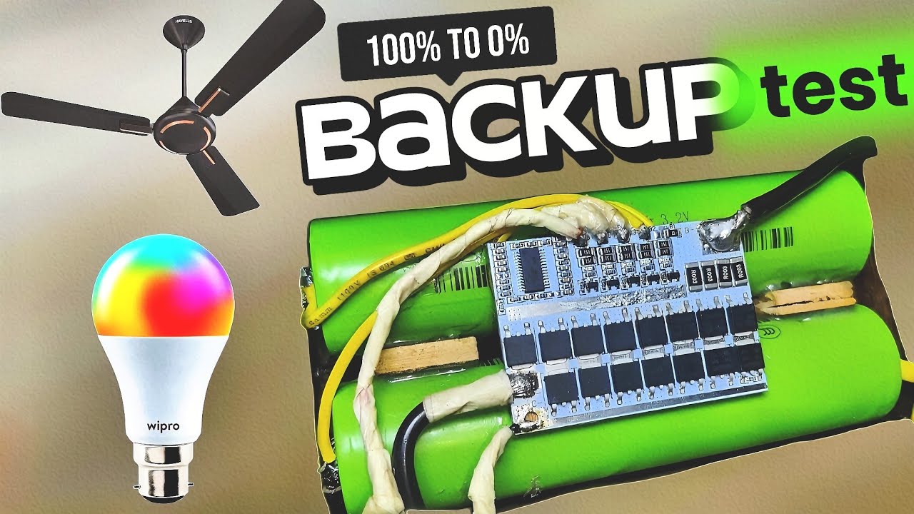 15Ah LiFePO4 Battery Backup Test with Ceiling Fan & LED Bulb | Real Performance Test!