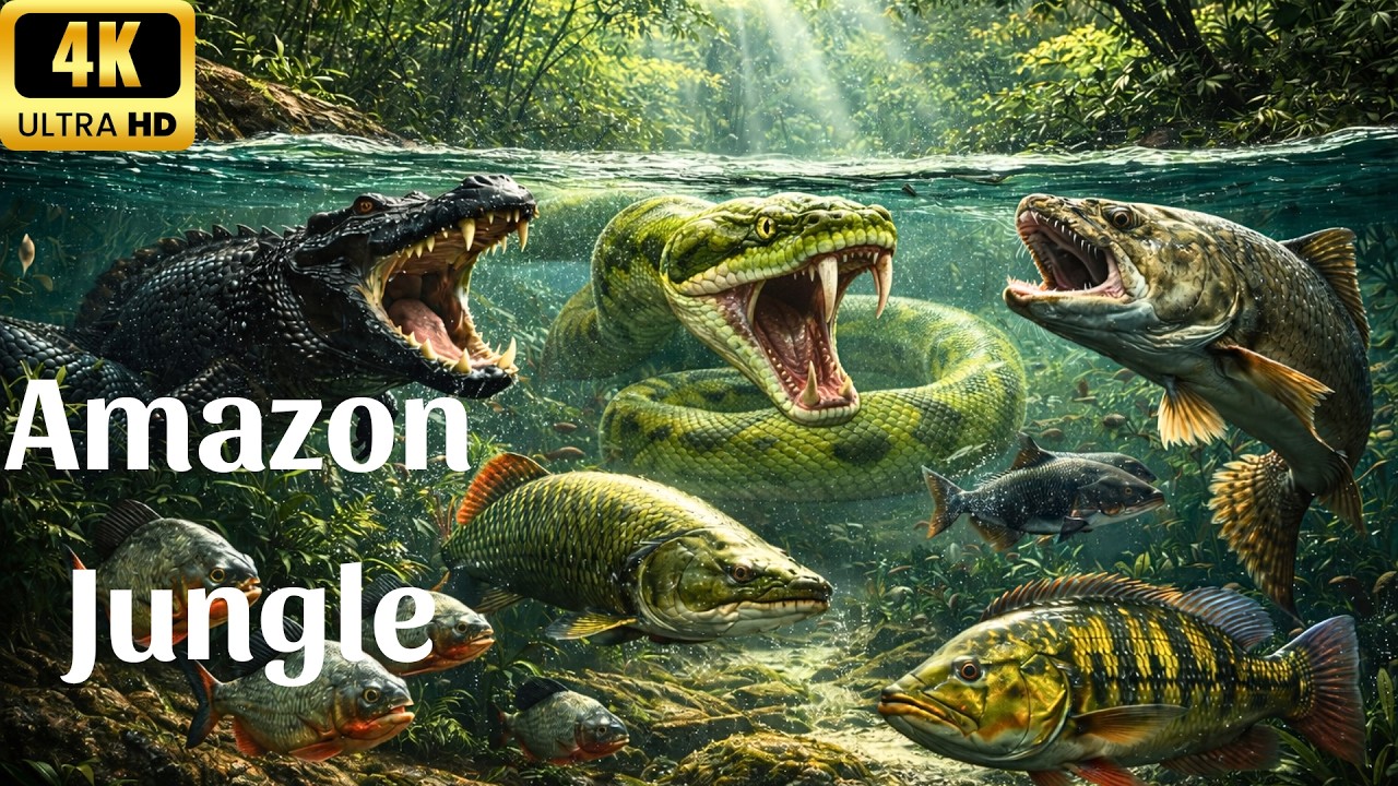 Relaxing Walk in the Amazon: Hidden Creatures Beneath the River (4K ASMR | Nature Sounds | No Music)