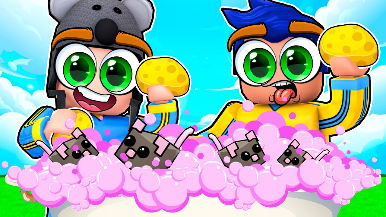 BANHO NOS RATOS DO ROBLOX RAT WASHING TYCOON - Brancoala Games