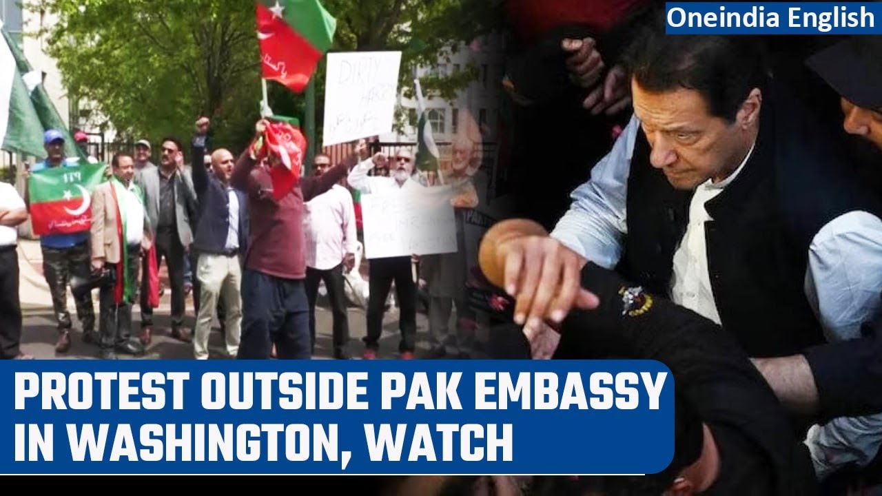 Imran Khan: Protest outside Pak Embassy in Washington over former PM&rsquo;s arrest | Oneindia News