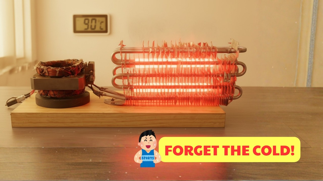 Forget the Cold! DIY Powerful Heater from an Old Washing Machine Motor