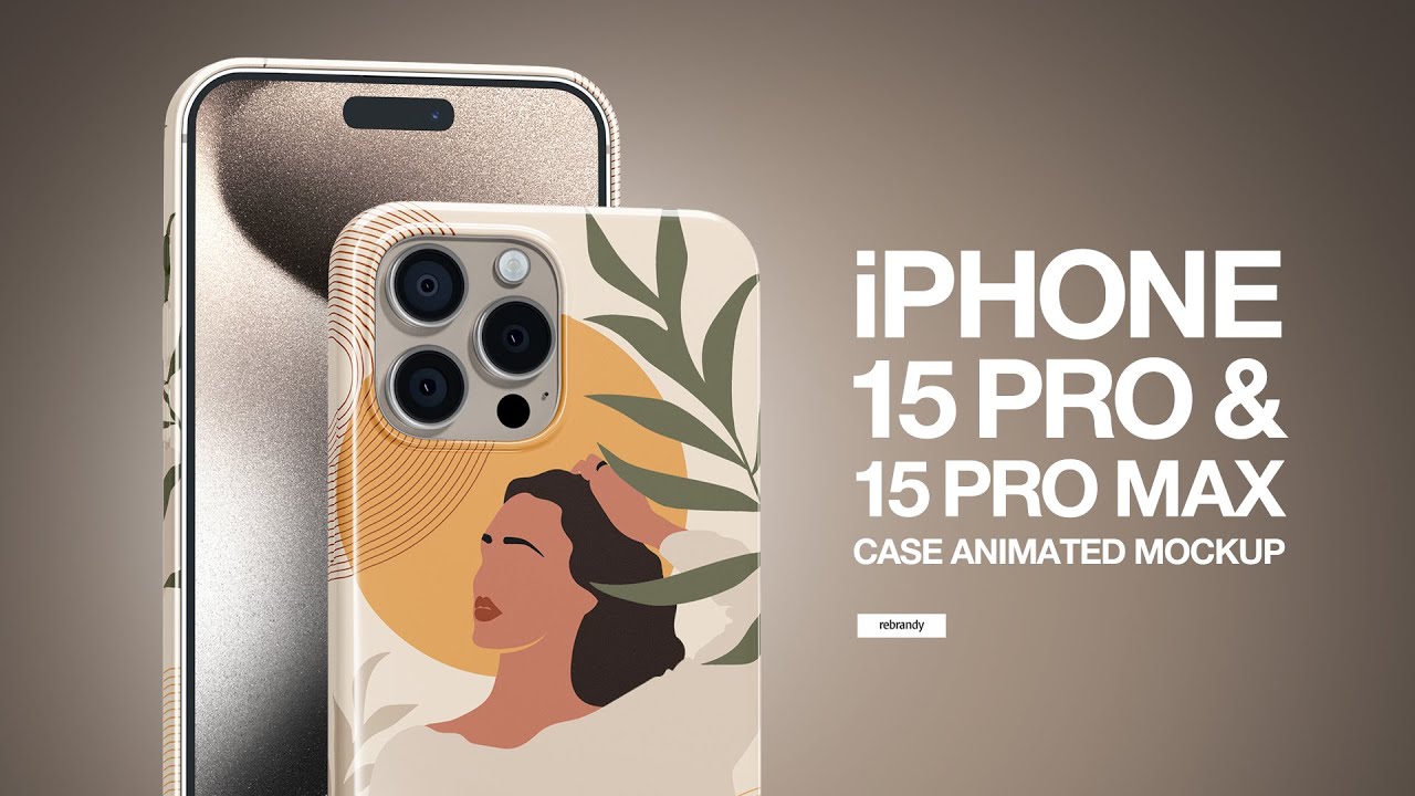 iPhone 15 Pro &15 Pro Max Case Animated Mockup Presentation