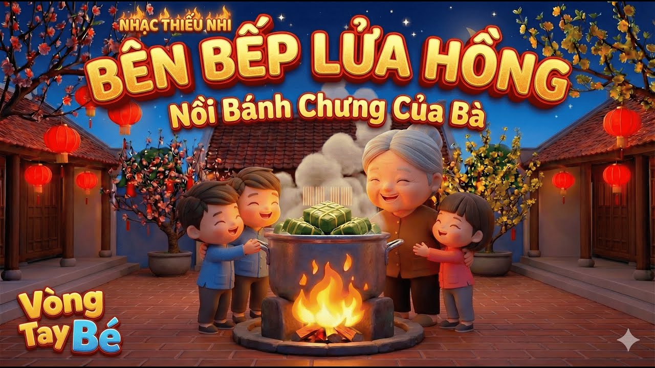 Nồi Bánh Chưng Của Bà 👵 Bên Bếp Lửa Hồng | Nhạc Tết Thiếu Nhi 2026 | Vòng Tay Bé - Nhạc Thiếu Nhi