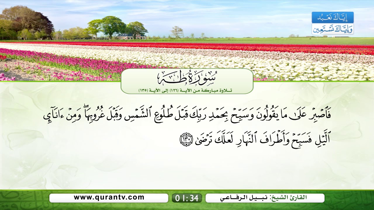 سورة طه | تلاوة مباركة من الآية 126 إلى الآية 135 | بصوت القارئ الشيخ نبيل الرفاعي
