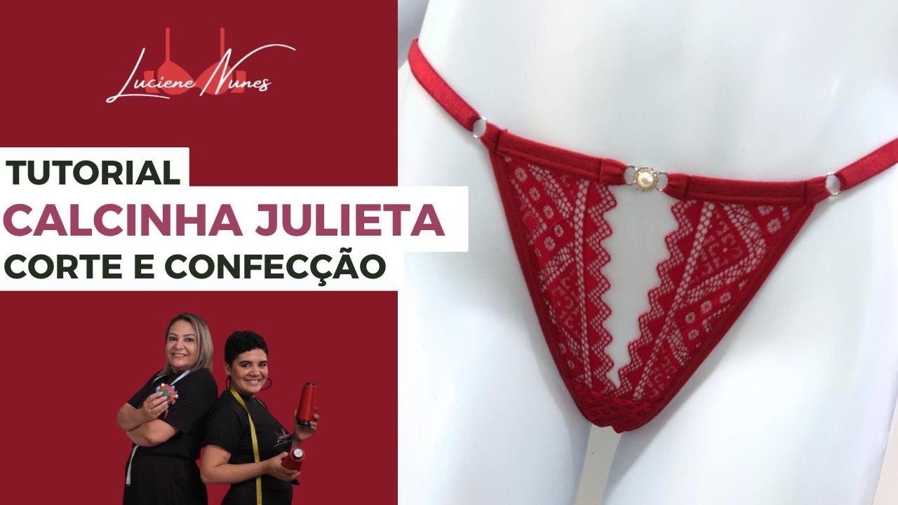 Calcinha String Julieta #corte e #confeccao #modaíntima #moldes