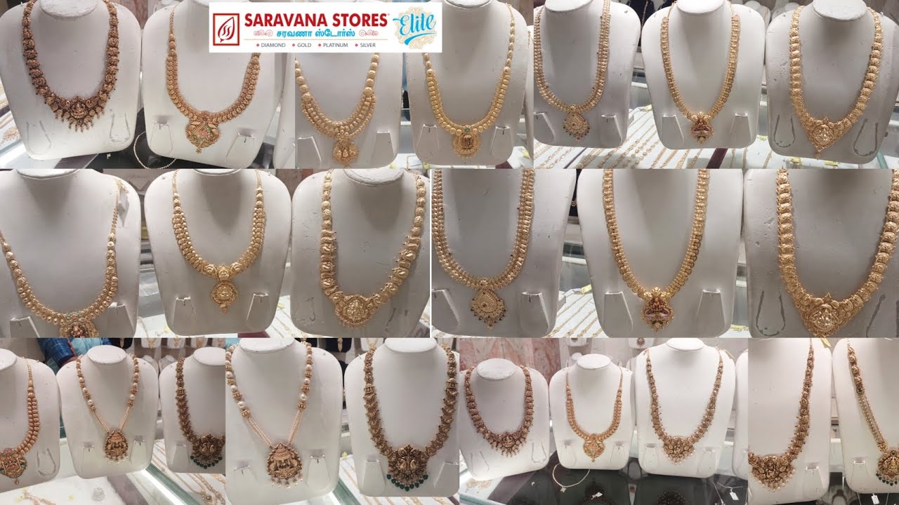 Saravana Elite 4 & 5 Savaran Haram Collections Lakshmi, Nagas & Antique Haram Latest Designs
