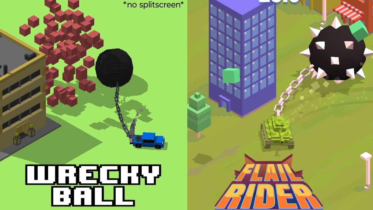 Smashy Road Wanted - Wrecky Ball vs Flail Rider