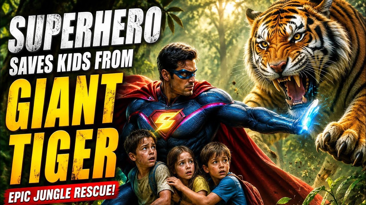 Superhero Saves Kids from a Giant Tiger in the Jungle | Epic Rescue Adventure