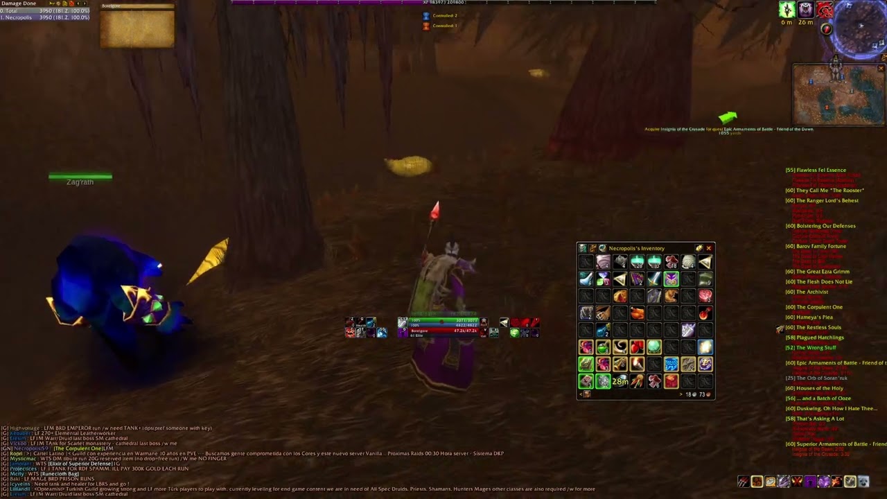 Warlock | Vanilla | Leveling Up | LVL 59 | Ding 60
