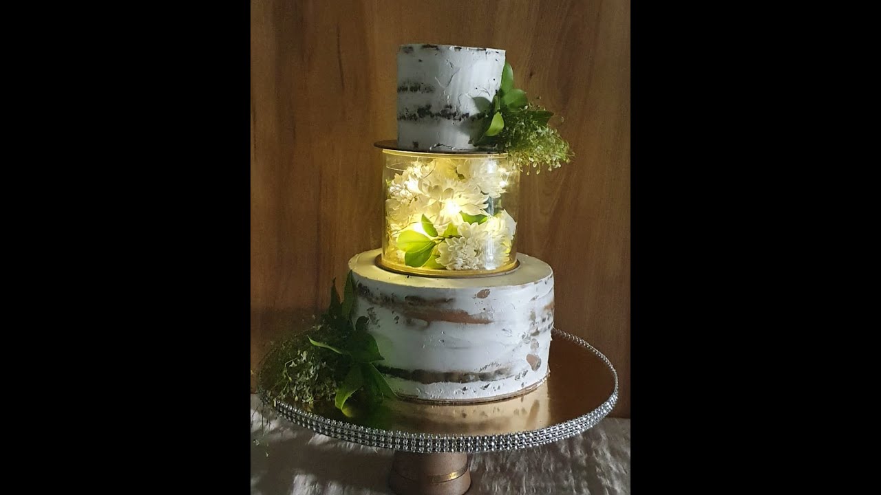 Naked Cakes | Acrylic Spacer Cakes | Chocolate Cake | Butterscotch Ganache | Dard Chocolate Ganache