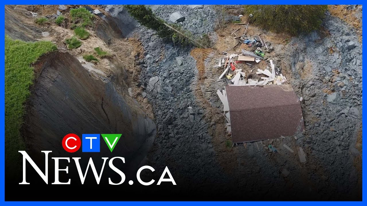 Quebec man escapes landslide that destroys his house