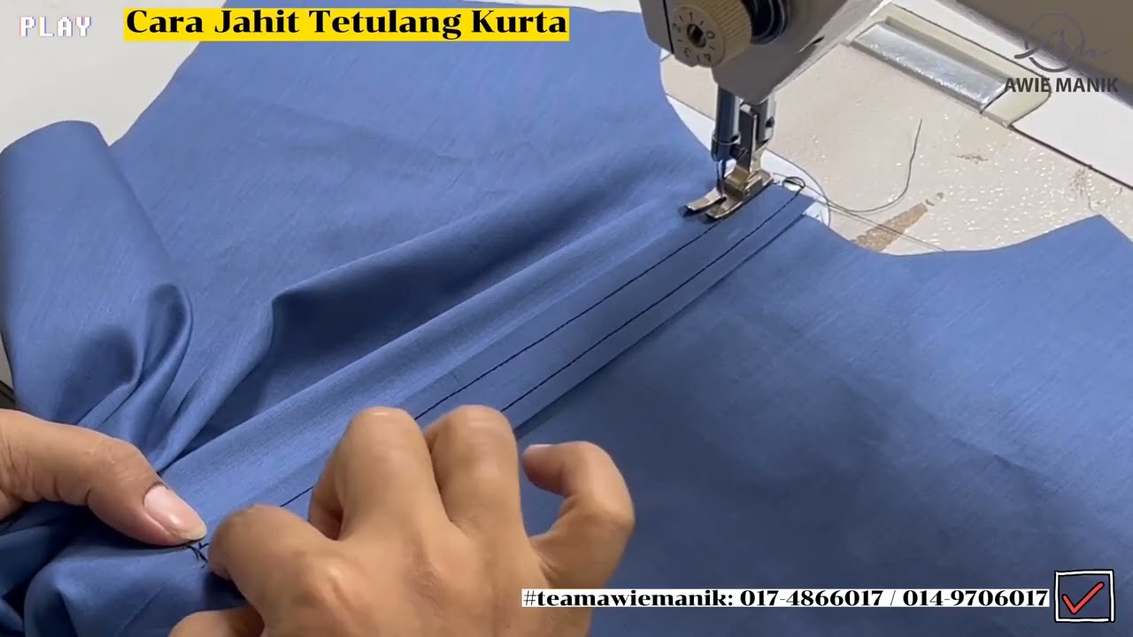 JOM JAHIT TETULANG UNTUK BAJU KURTA...MUDAH JA