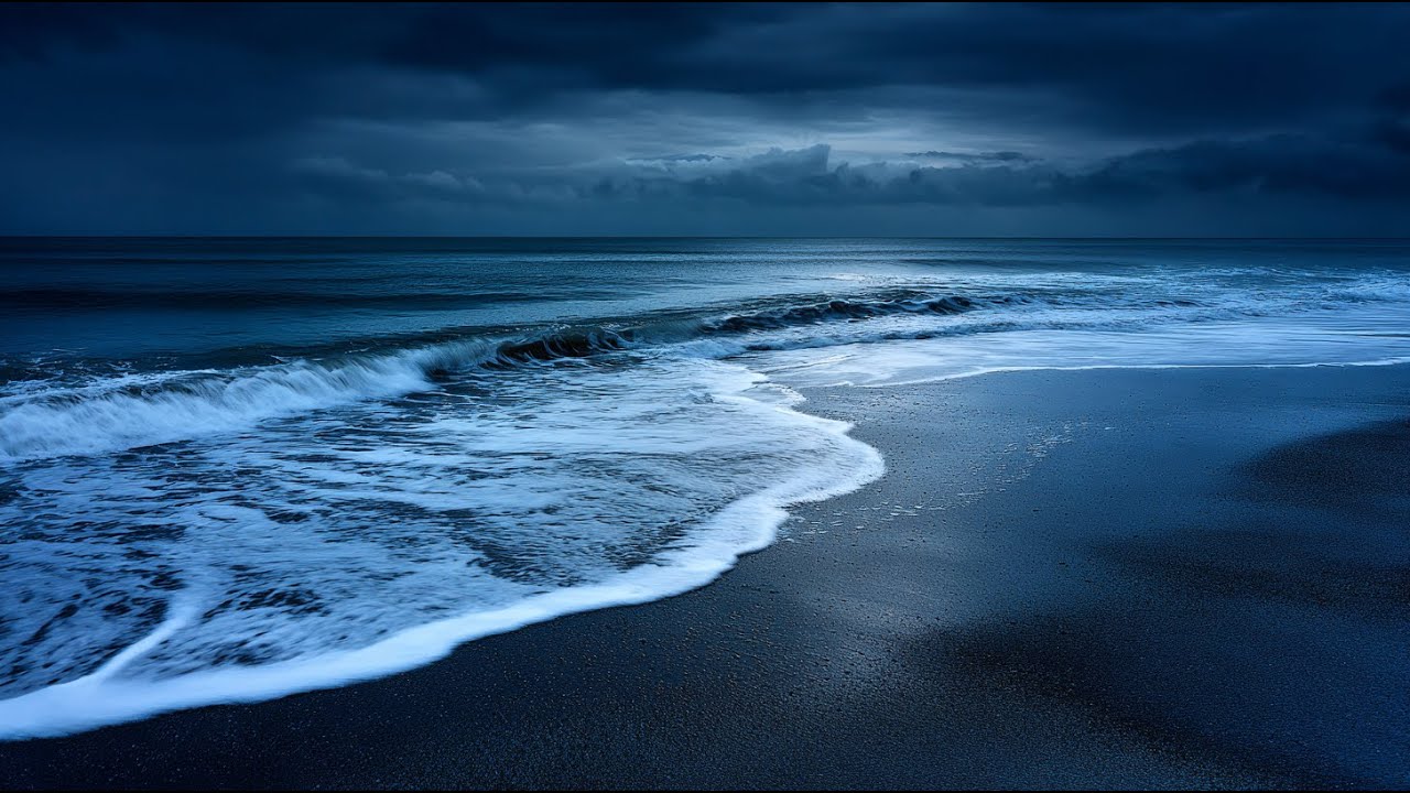 Peaceful Night with Best Ocean Wave Sounds • Healing of Stress, Anxiety and Depressive States