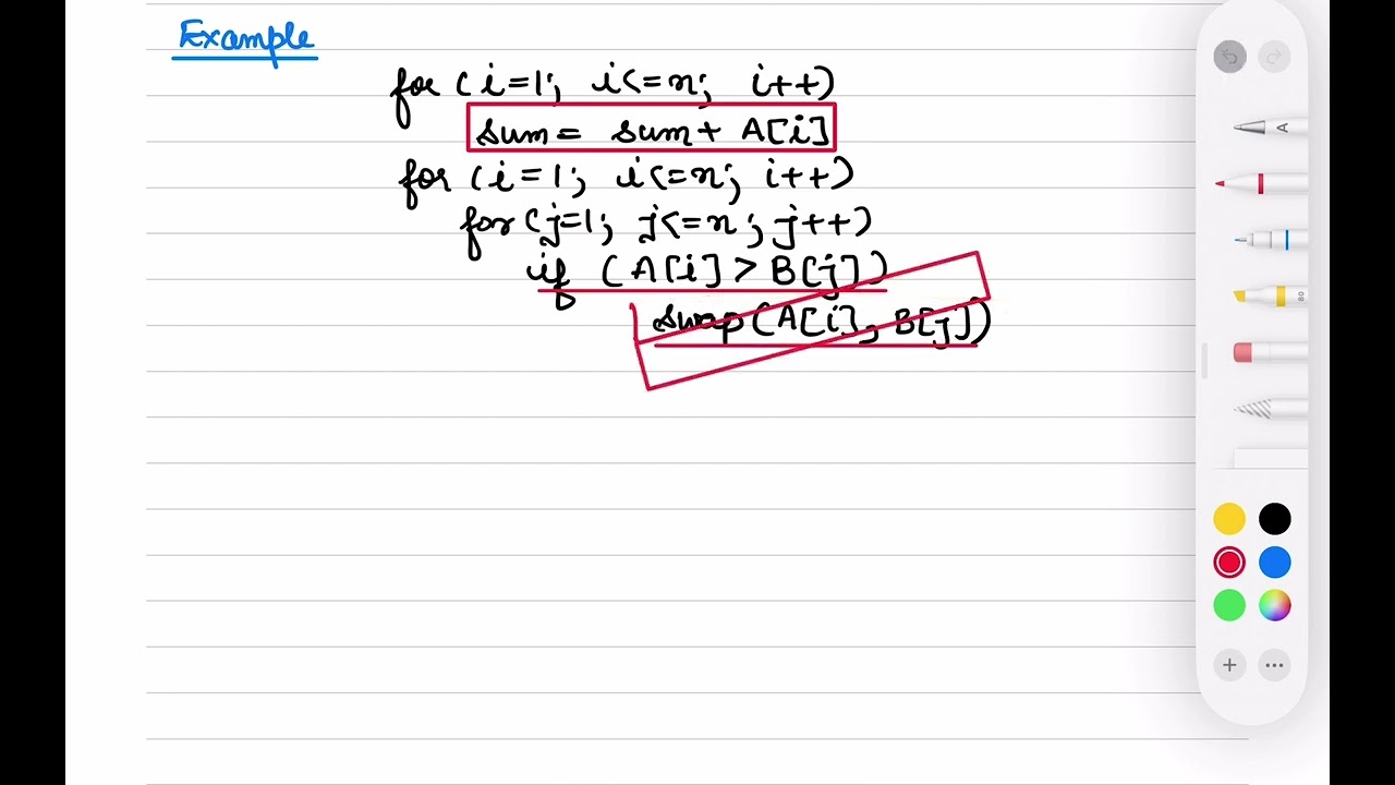 Calculation of Time Complexity || Example-3 || How to find Time Complexity of an Algorithm