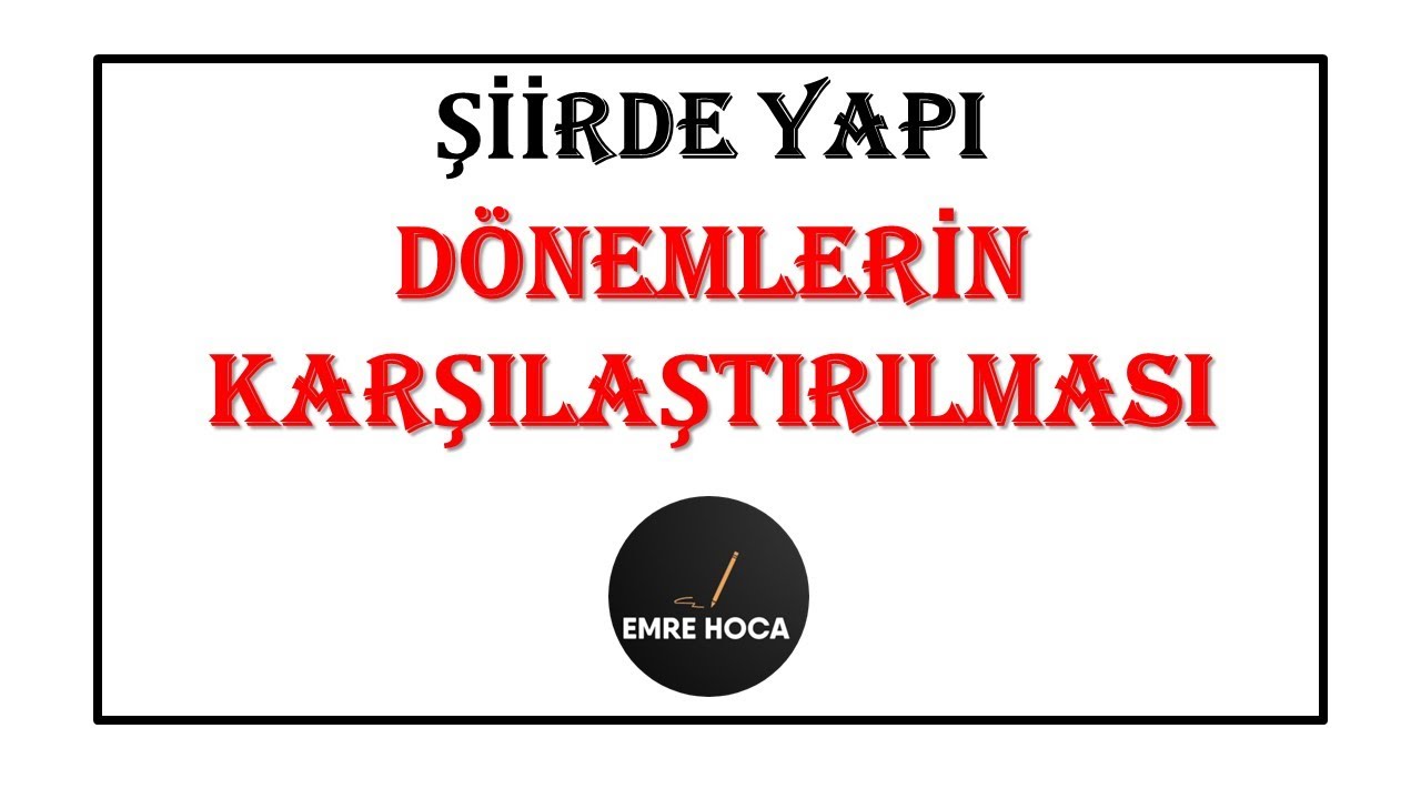 Türk Şiirinde Dönemlerin Karşılaştırılması #şiir #edebiyat
