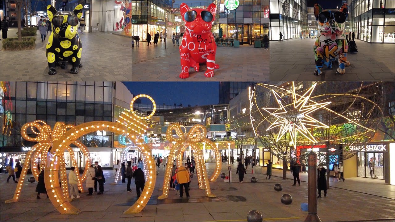Christmas Eve Walk in Sanlitun - Great Ambience at End of 2020, Thanks for all Frontline Workers