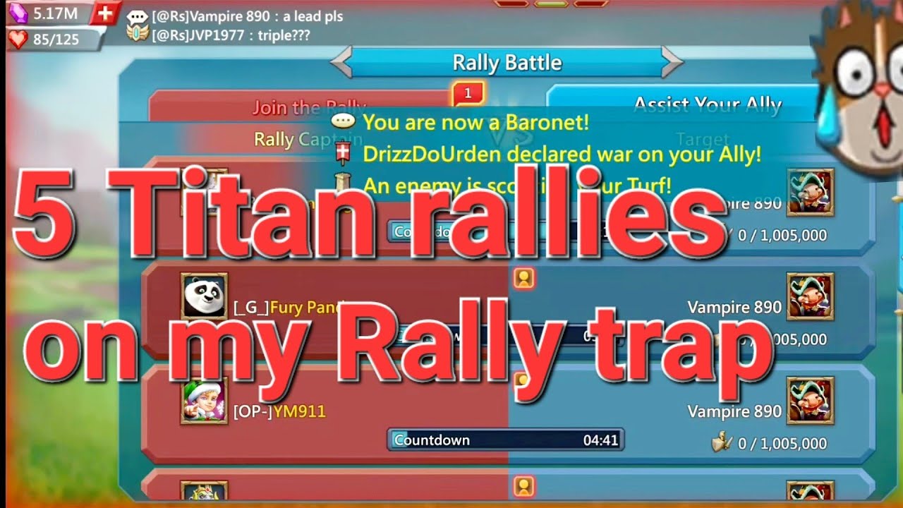 my Rally trap in Fury During rally party / 5 rallies - lords mobile
