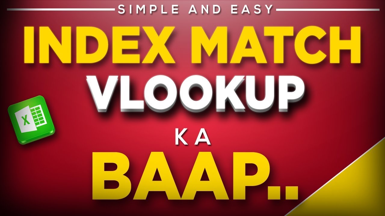 Index Match Function in Excel in Hindi Simple and Easy- Better then Vlookup | Right Vlookup in excel