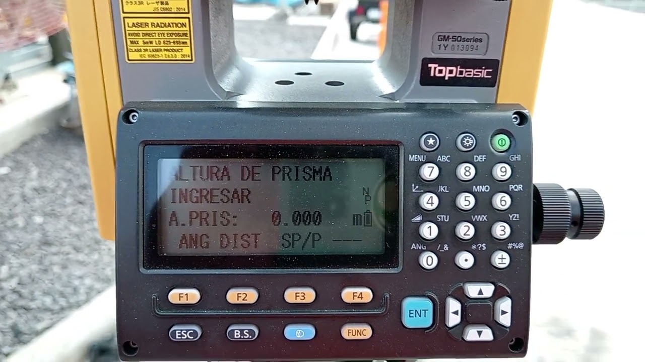 Estación libre o triangulación, Topcon gm-50