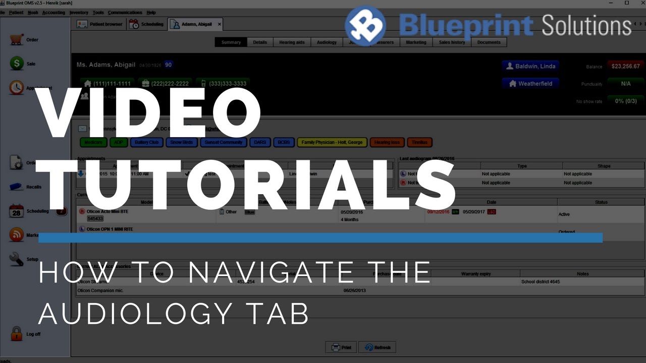 How to Navigate the Audiology Tab