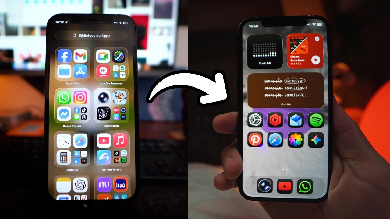 Como ter uma área de trabalho estilosa no iPhone?