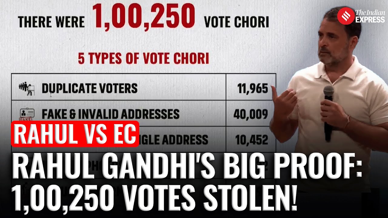 Rahul Gandhi&rsquo;s &lsquo;5 Big Proof&rsquo; Against Election Commission: How 1,00,000 Votes Were Stolen