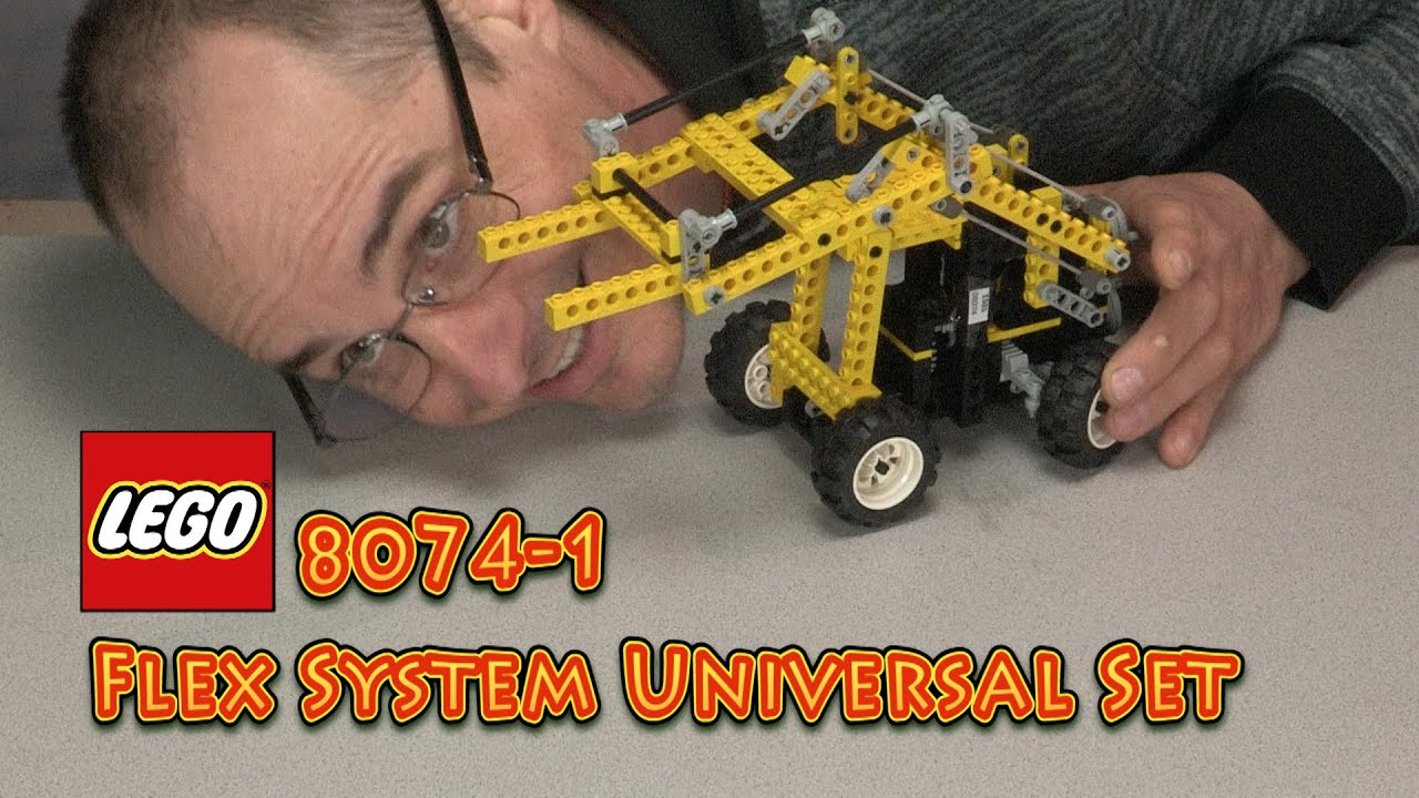 LEGO® 8074-1 Review: Flex System Universal Set aufgebaut als Gabelstapler vom Jahr 1991 - LY-00339