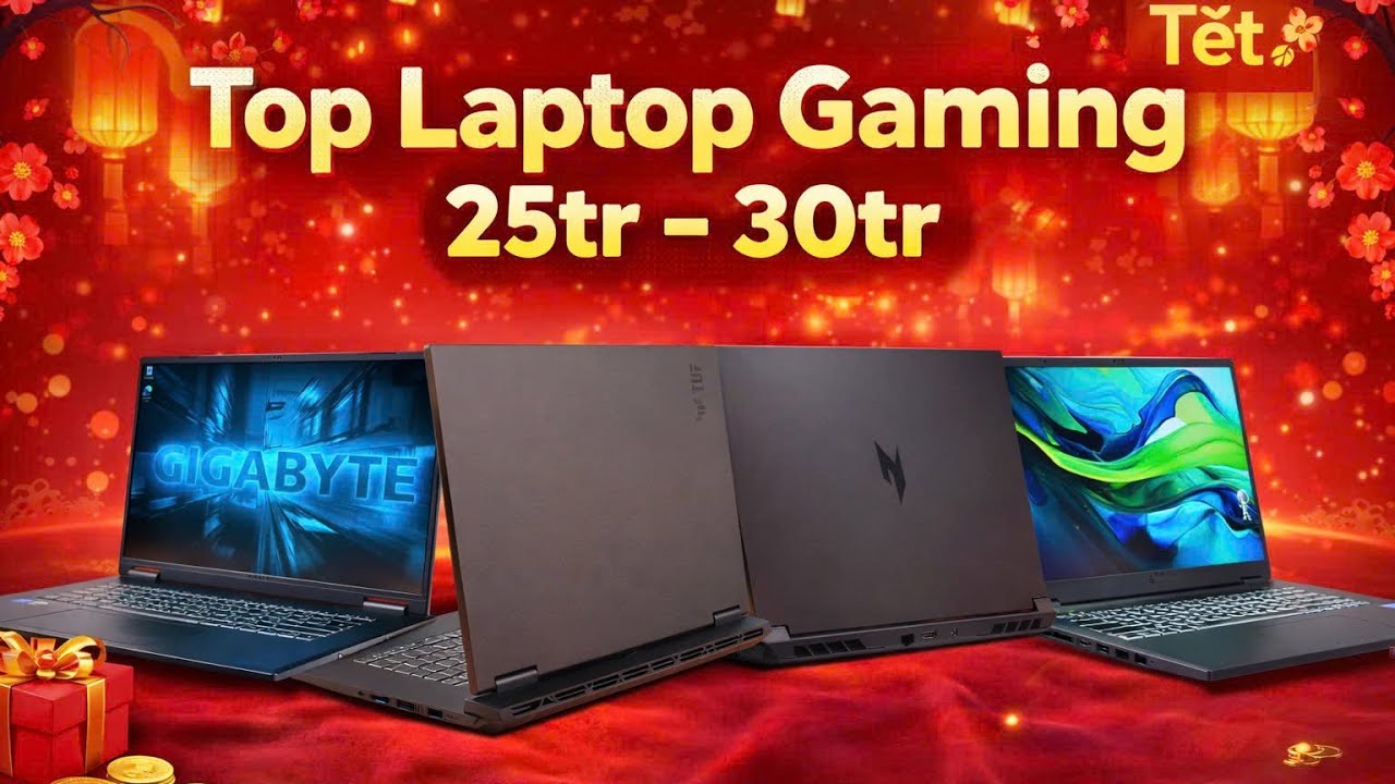 Top Laptop Gaming có P/P tốt nhất tầm giá 25 triệu đến 30 triệu!