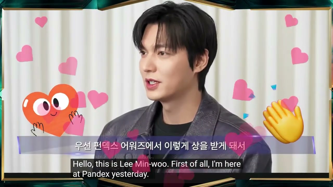 Lee Minho winning Best Actor for OTT Drama at Fundex #pachinko #fundex