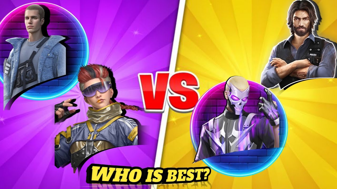 J. Biebs VS Xayne VS Kairos VS Andrew Character Ability Test 🔥 WHO IS BEST? 🤔 || Garena Free Fire