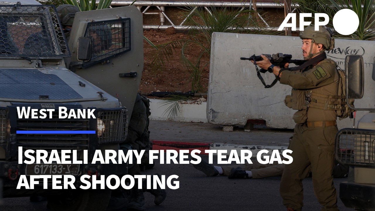 Israeli security forces fire teargas on site of West Bank shooting | AFP