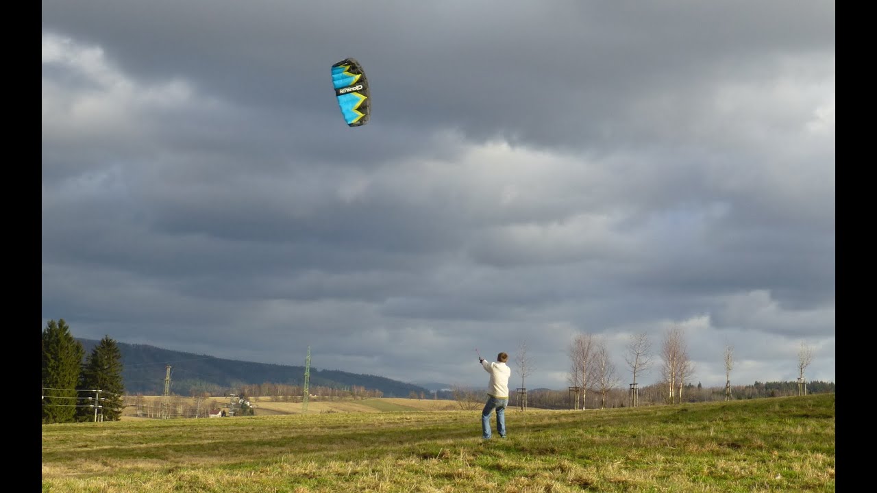 3m Power Kite flying on windy day