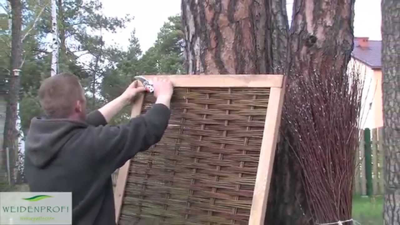 Weidenzaun flechten - Herstellung eines Weidenprofi Weidenzauns