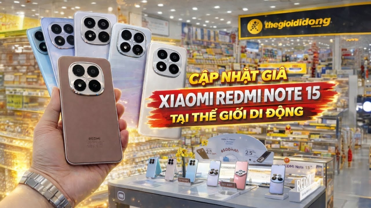Cập nhật giá XIAOMI REDMI NOTE 15 tại THẾ GIỚI DI ĐỘNG