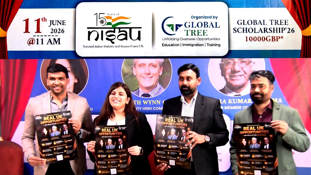 Poster Launch of NISAU Event Network of Indian Students and Alumni -UK, Global Tree, Telugu7media