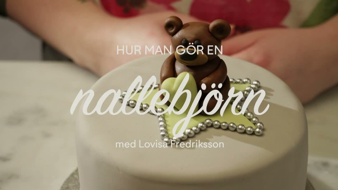 Se & gör nallebjörn i sockerpasta