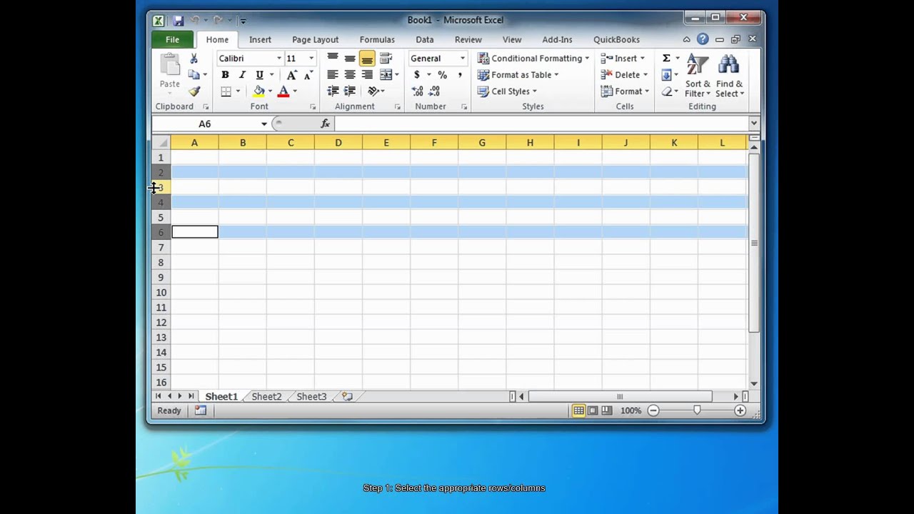 How to Adjust Height or Width of Multiple Rows or Columns in Excel