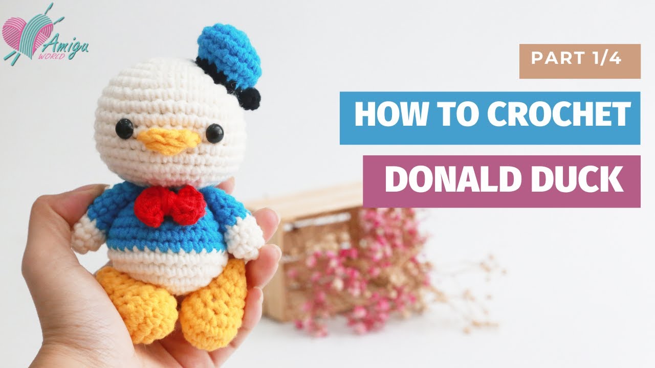 #199 | Amigurumi Donald Duck Crochet Pattern (1/4) | How To Crochet Amigurumi Character | AmiguWorld