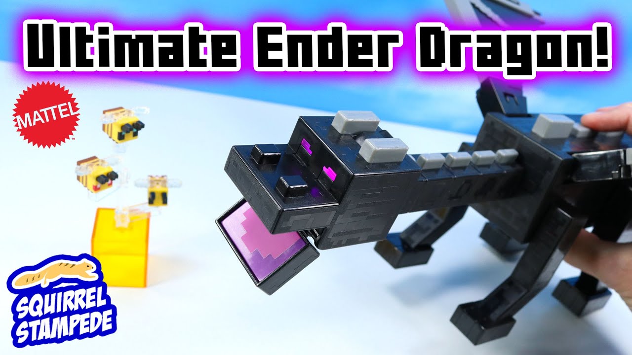 Обзор фигурки Minecraft Ultimate Ender Dragon vs Bees от Mattel