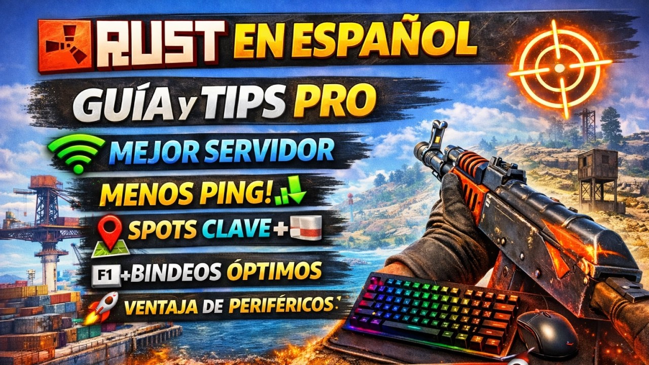 🚀Cómo MEJORAR en RUST desde CERO | Servidores, Ping, Comandos y Spots CLAVE