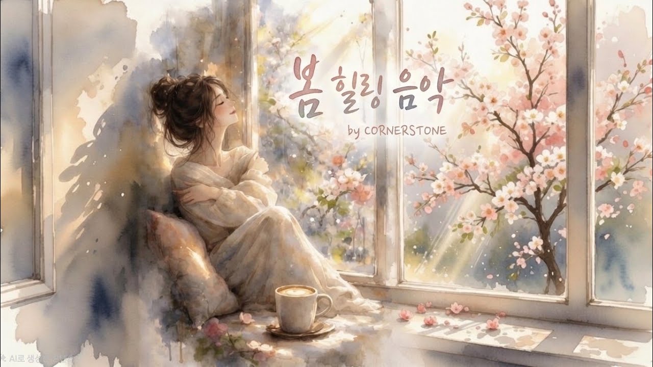Spring Blooms Again | 다시 피는 봄 (봄날 힐링뮤직 | Spring Day Healing Music & Watercolor)  @CORNERSTONE