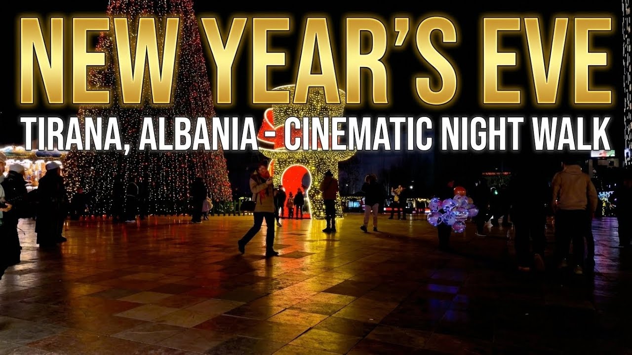 Midnight in Tirana: New Year’s Eve 2026 (Slow Motion & Smooth Jazz) #4k #slowmotion