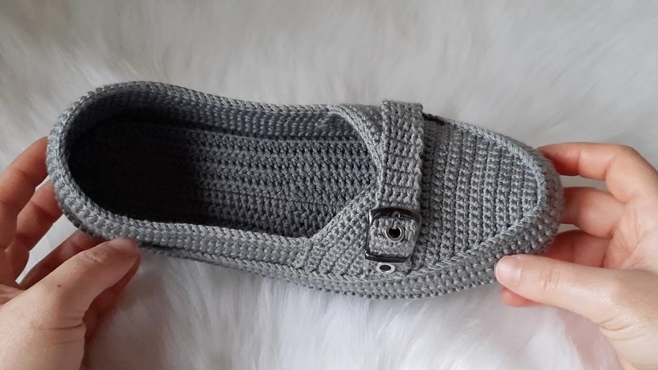 Hem çok kolay, hem çok şık. #easy#crochet #shoes #making