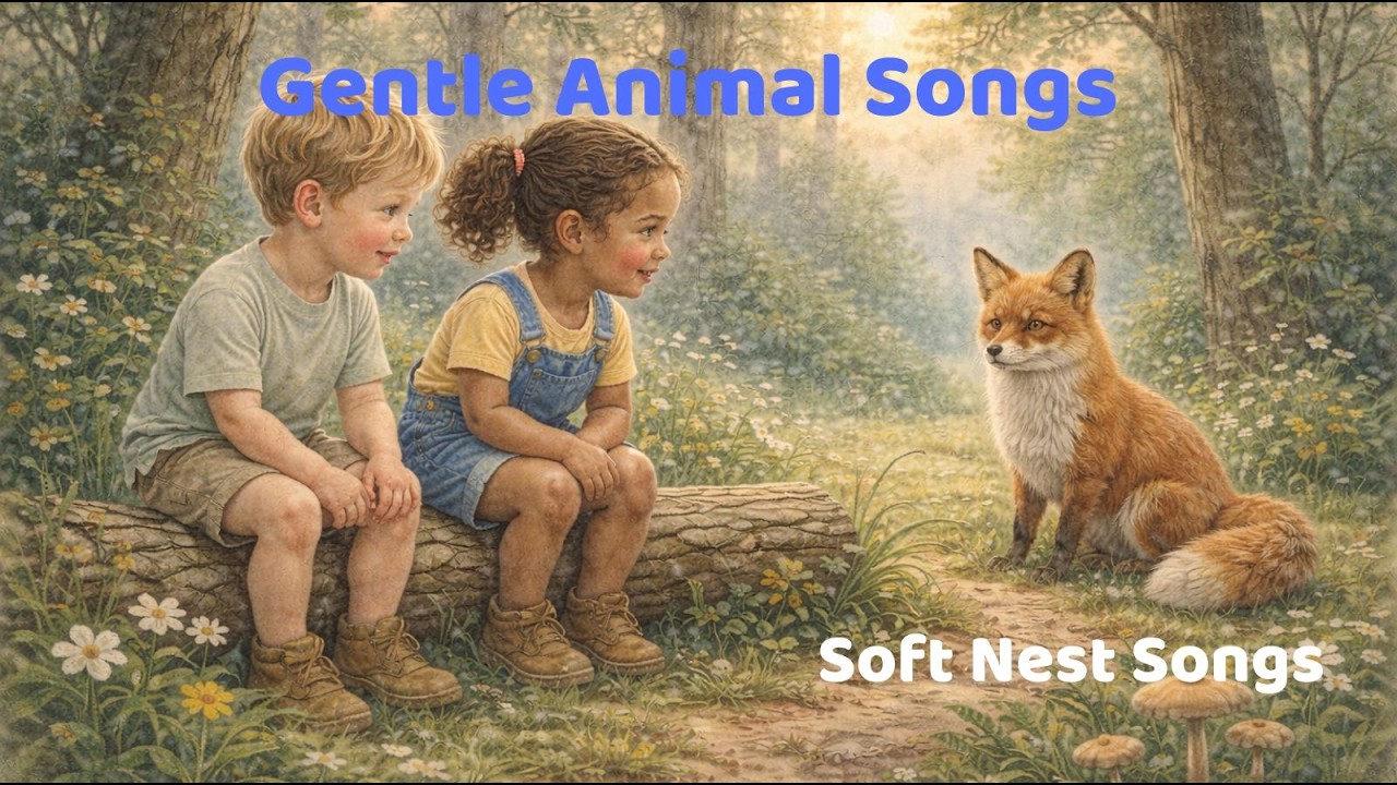 Fox In The Quiet Wood🐻Animal Songs for Toddlers | Soft Nest