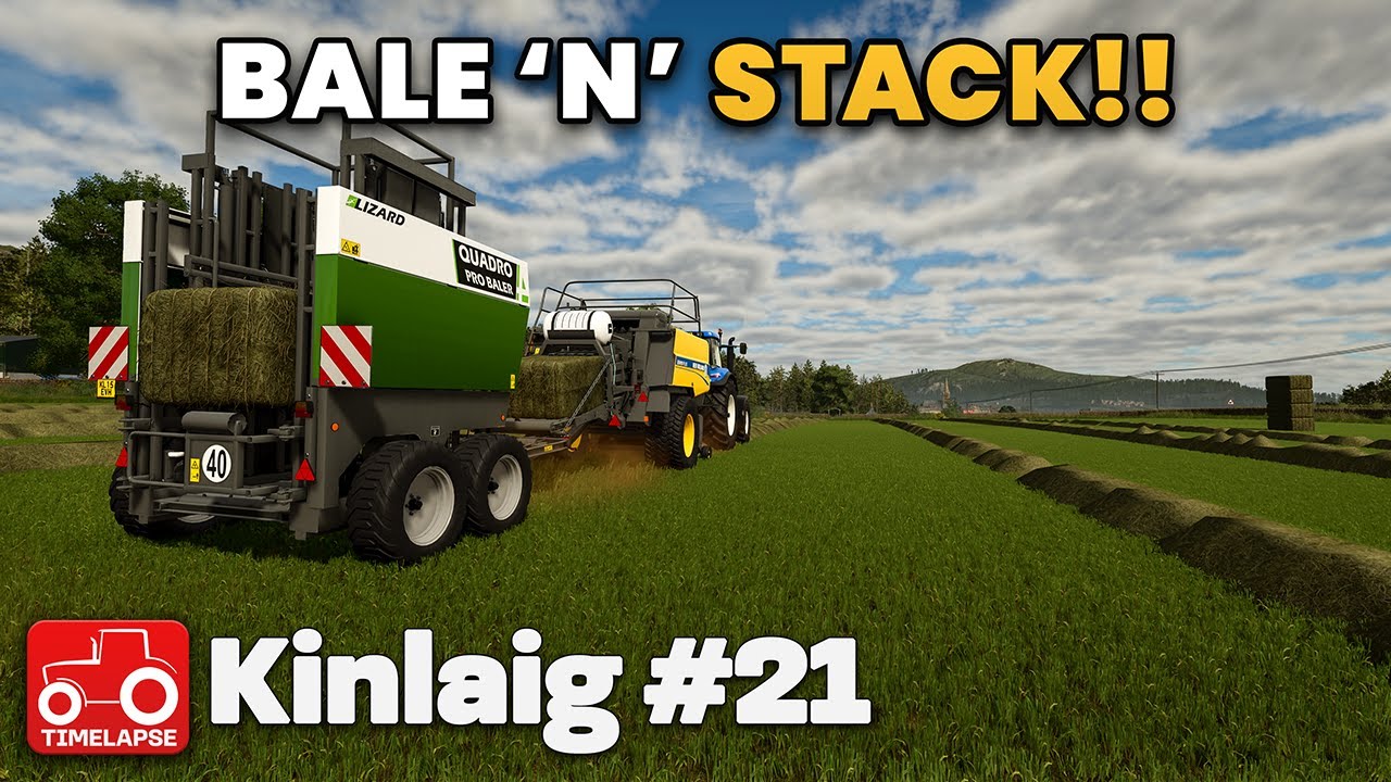 Тюки и штабелирование!! Kinlaig FS25 Таймлапс Farming Simulator 25 Эпизод 21